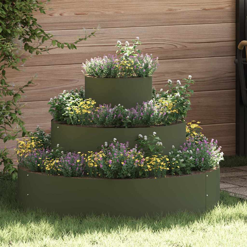 Garten-Pflanzgefäß Olive Grün 90 x 90 x 20 cm