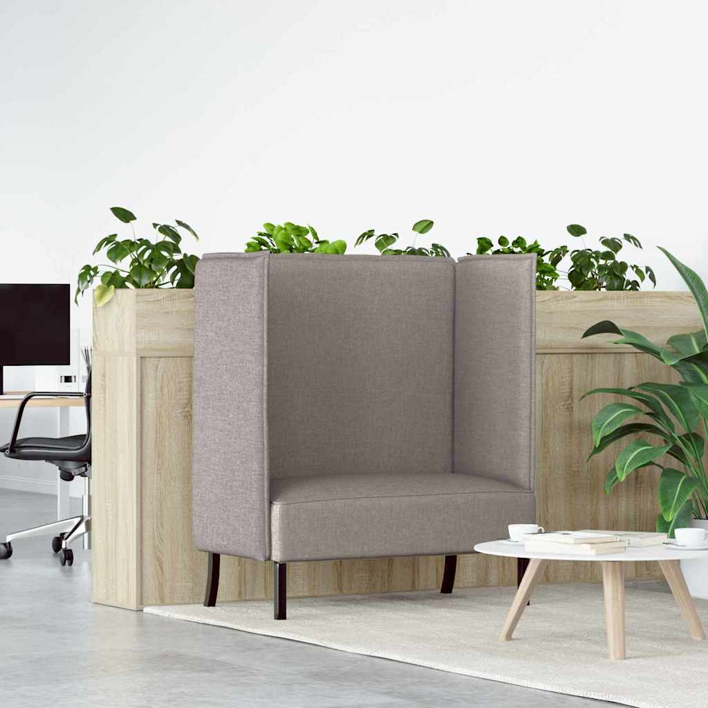 Hoher Rücken Sofa Taupe 109 x 56 x 121 cm Stoff