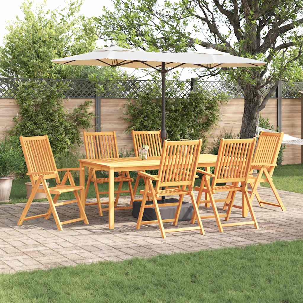 Garten Essgruppe 7 stk. Braun Massivholz Akazie