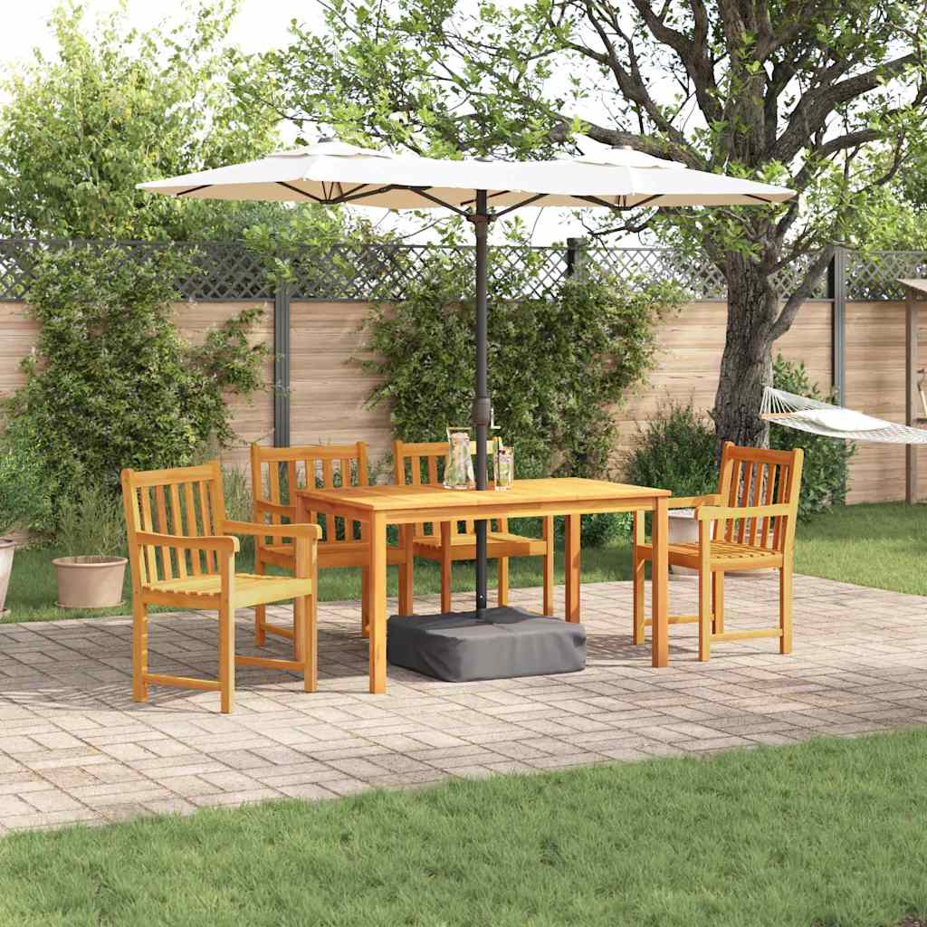 Garten Essgruppe 5 stk. Braun Massivholz Akazie