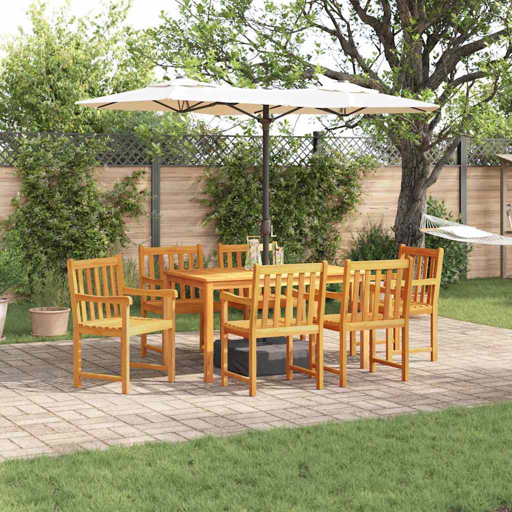 Garten Essgruppe 7 stk. Braun Massivholz Akazie