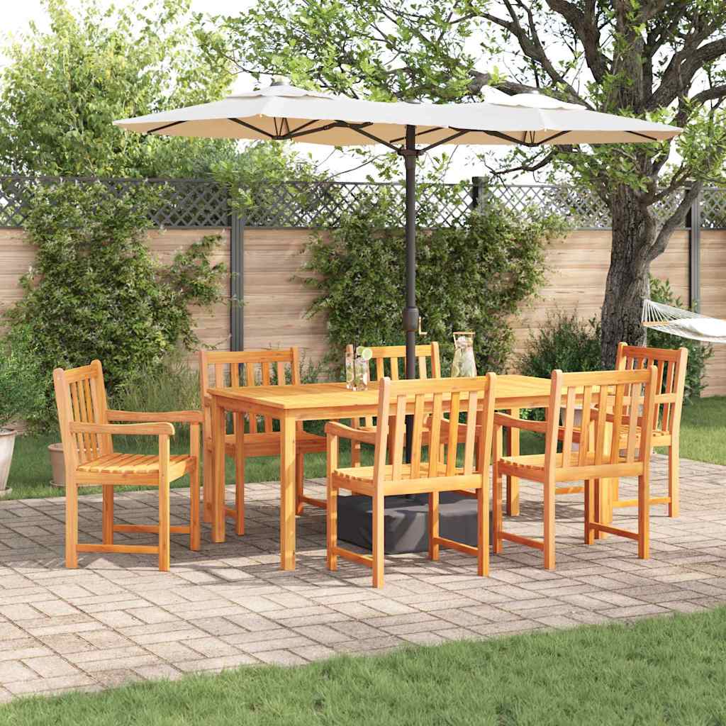 Garten Essgruppe 7 stk. Braun Massivholz Akazie