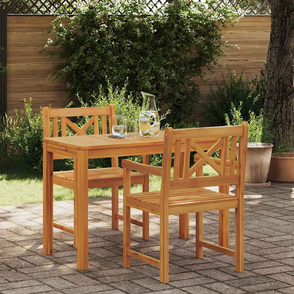 Garten Essgruppe 3 stk. Braun Massivholz Akazie