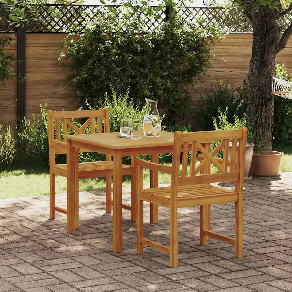 Garten Essgruppe 3 stk. Braun Massivholz Akazie