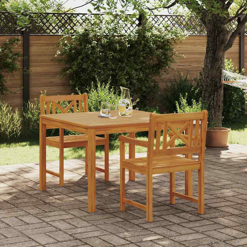 Garten Essgruppe 3 stk. Braun Massivholz Akazie