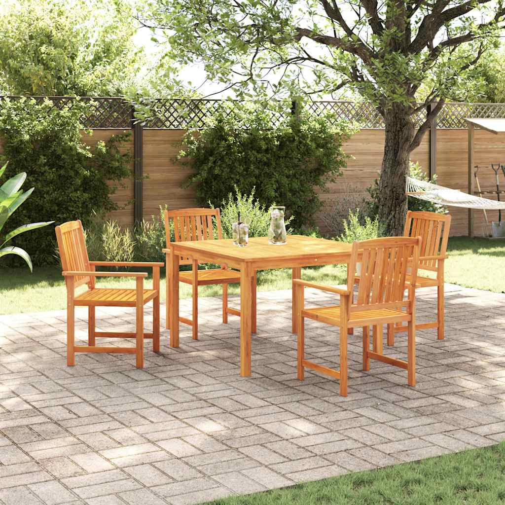 Garten Essgruppe 5 stk. Braun Massivholz Akazie