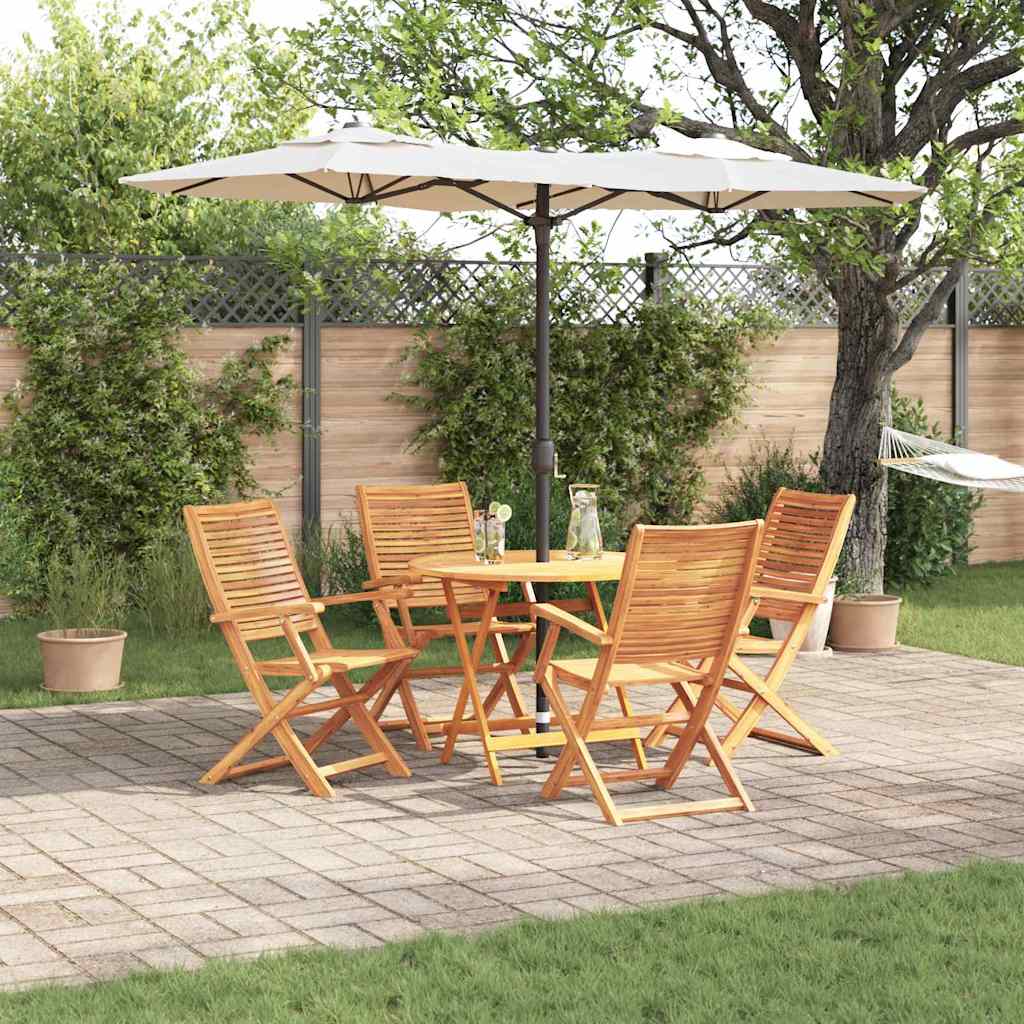 Garten Essgruppe 5 stk. Braun Massivholz Akazie