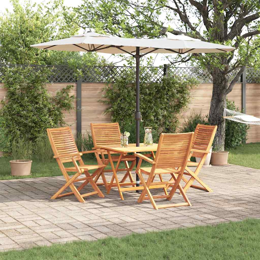 Garten Essgruppe 5 stk. Braun Massivholz Akazie