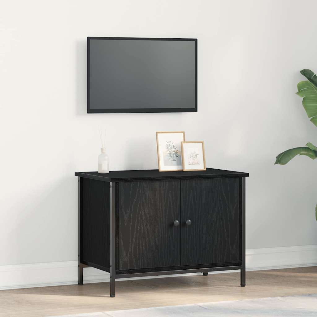 TV-Schränk 60 x 35 x 45 cm Schwarz Eichen-Optik Holzwerkstoff