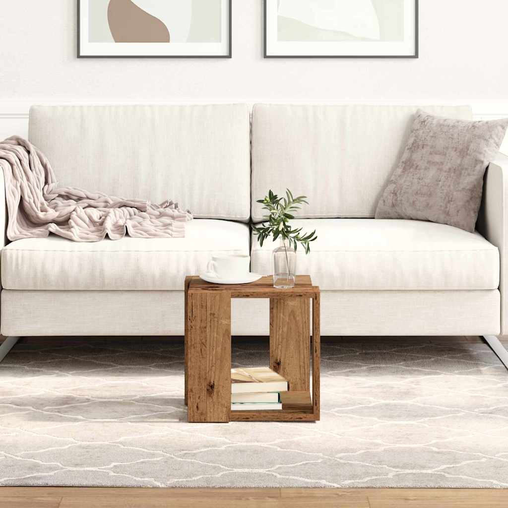 Couchtisch Altholz 32 x 32 x 30 cm Holzwerkstoff