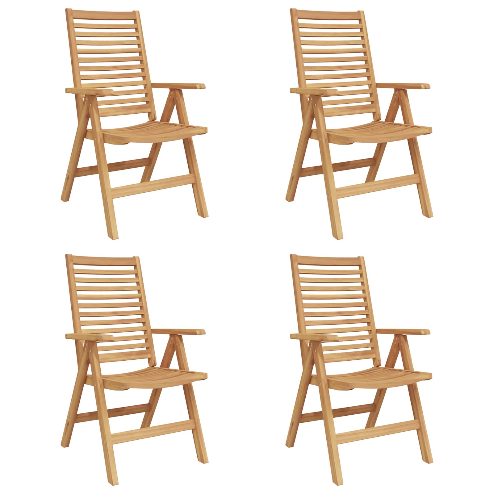 Stuhl 4 stk. Braun Massivholz Teak Umwandelbar