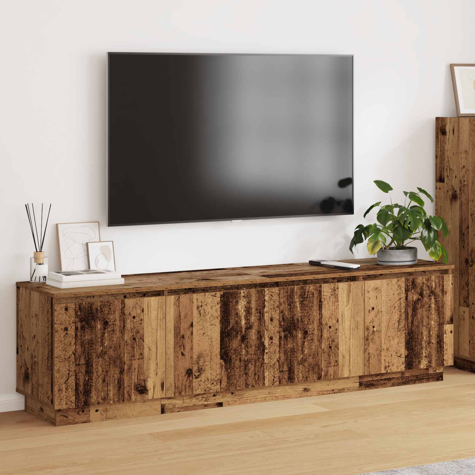 TV-Schränk 180 x 38 x 49 cm Altholz Holzwerkstoff