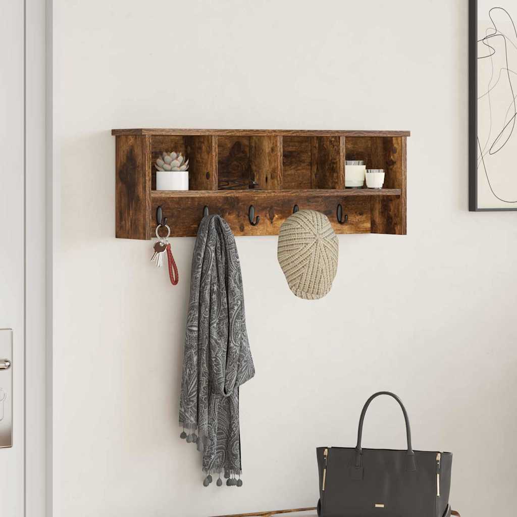 Wandmontierter nachttisch Wandhalterung Geräucherte Eiche
