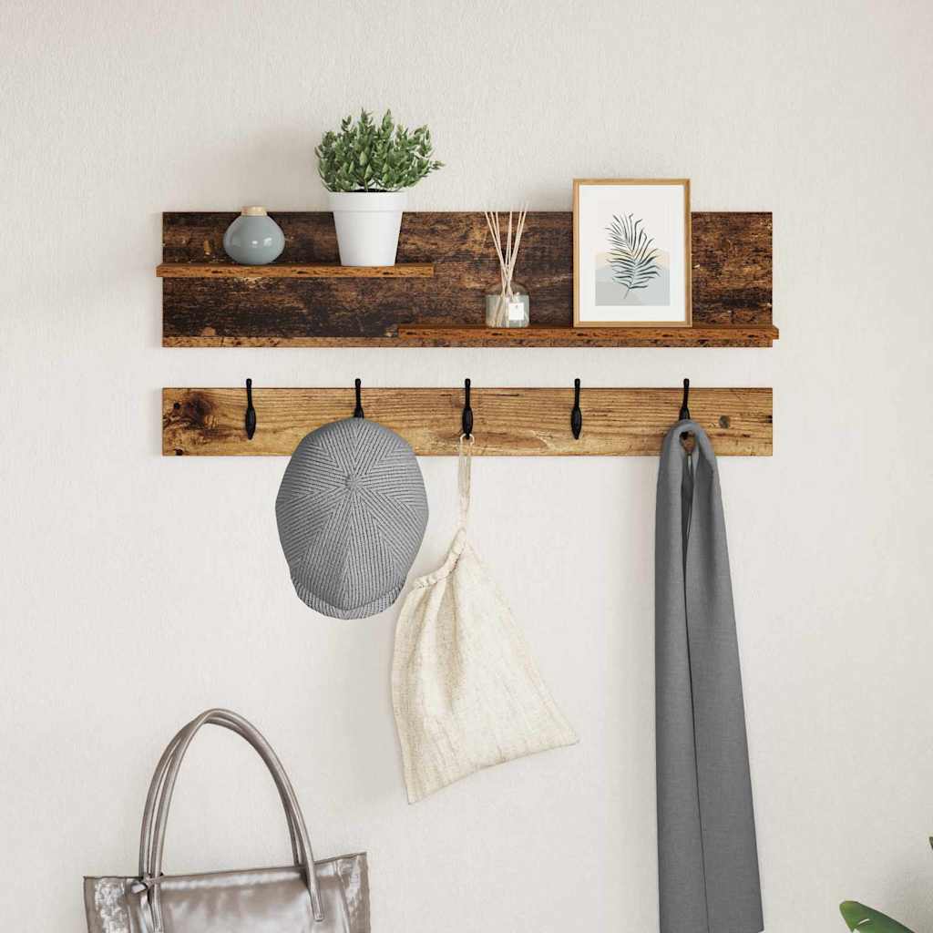 Wandmontierter nachttisch Wandhalterung Altholz 90 x 15 x 36 cm