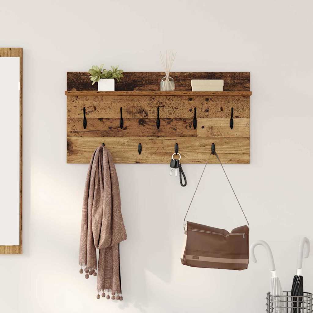 Wandmontierter nachttisch Wandhalterung Altholz 80 x 40 x 12 cm
