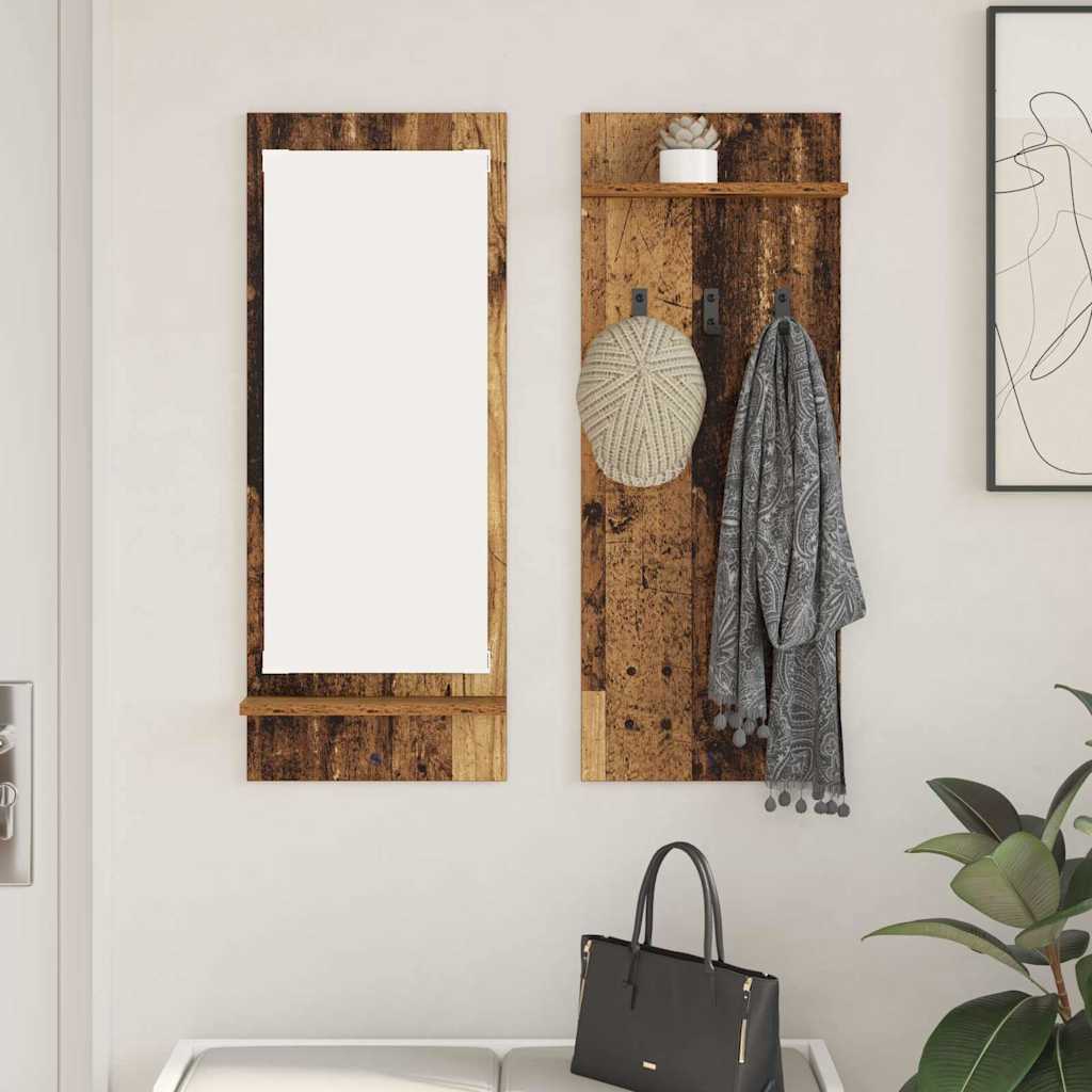 Wandmontierter nachttisch Wandhalterung Altholz 70 x 10 x 90 cm