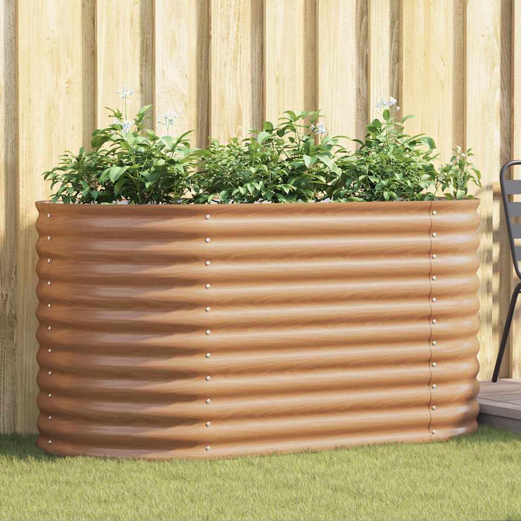 Hochbeet Braun 160 x 80 x 81 cm Stahl