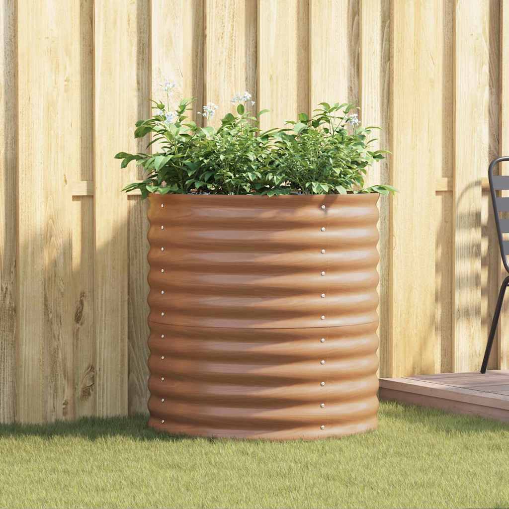 Hochbeet Braun 80 x 80 x 81 cm Stahl