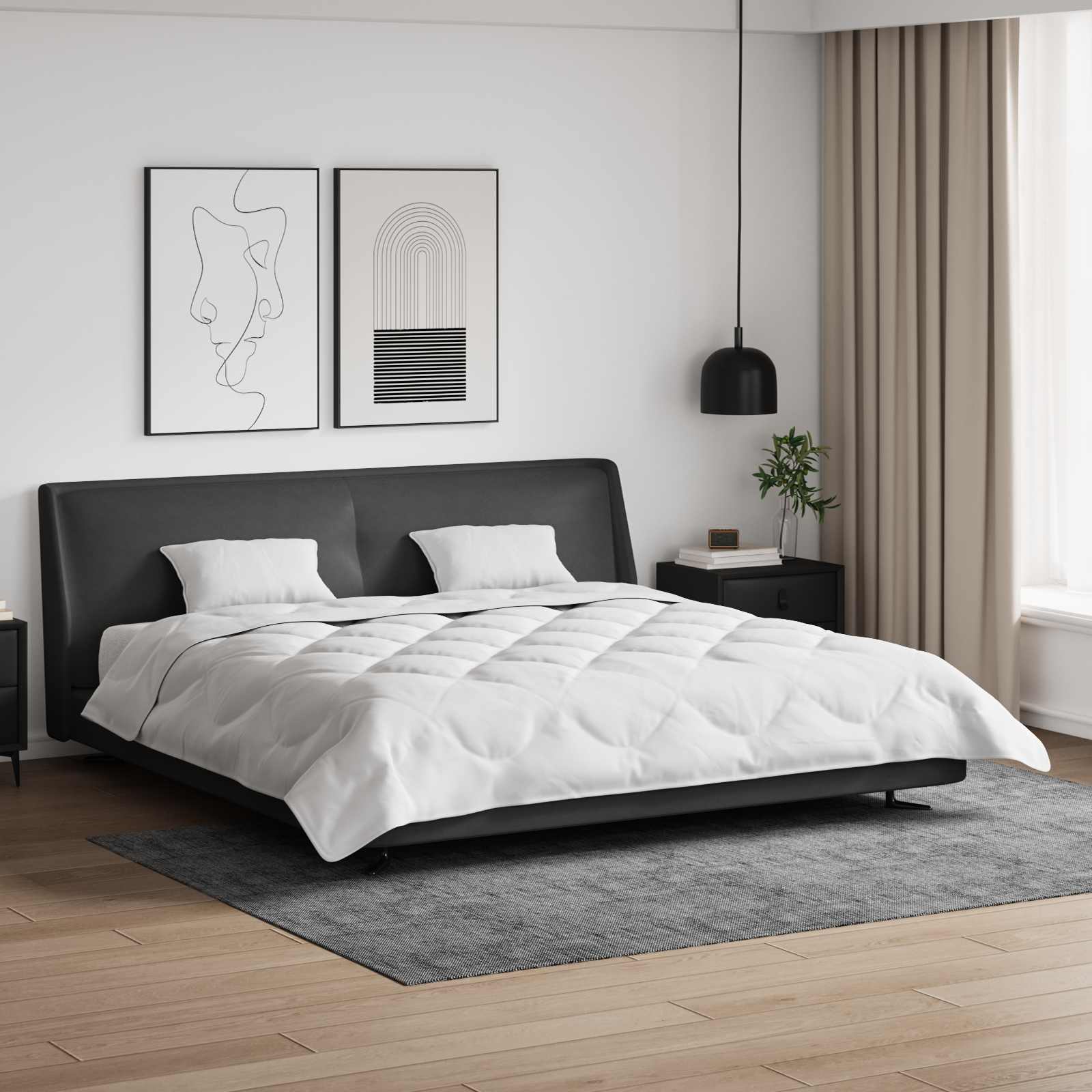 Sommerdecke mit Kissen 3 Stk. Weiß Mikrofaser
