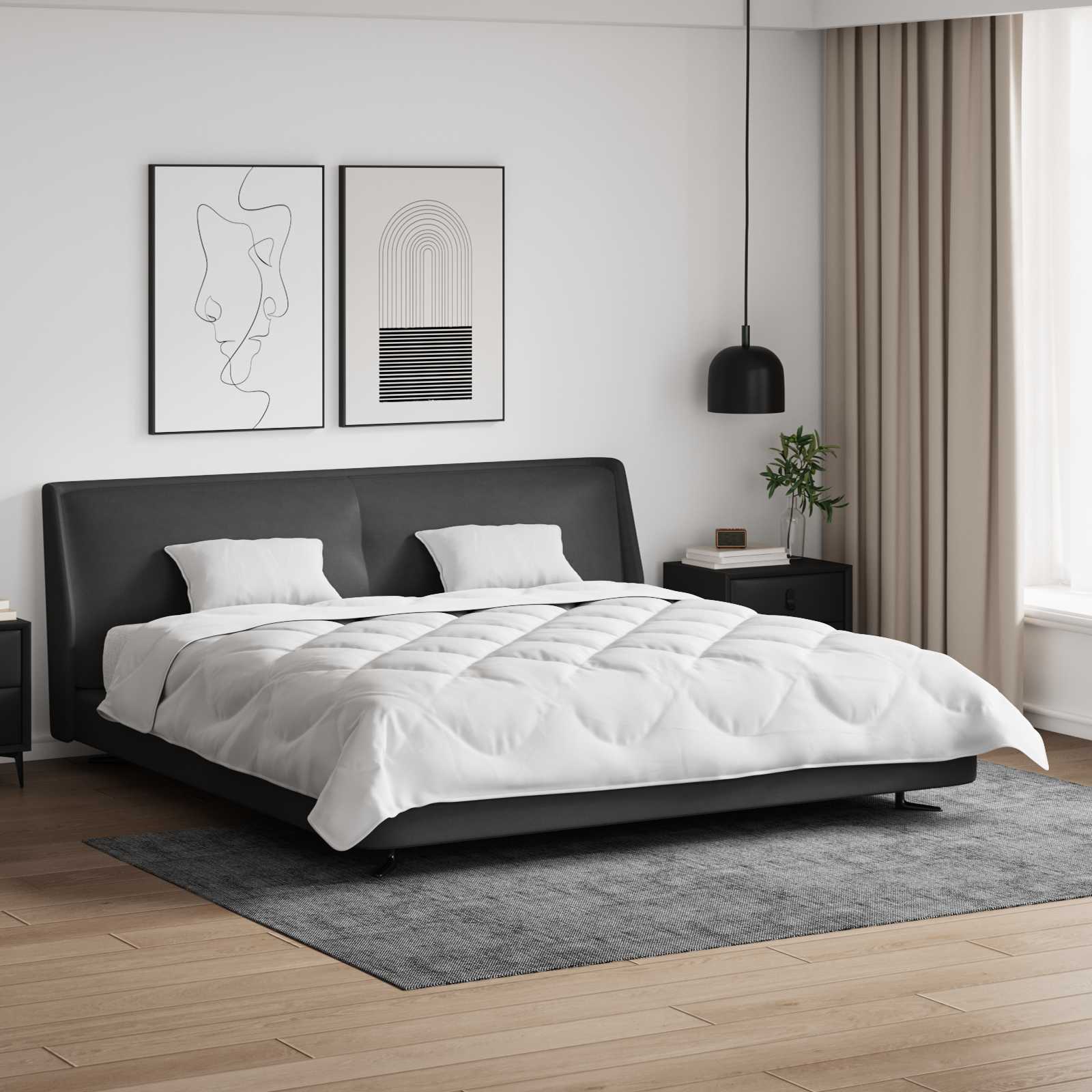 Bettwäsche-Set mit Kissen 3 Stk. Weiß Mikrofaser