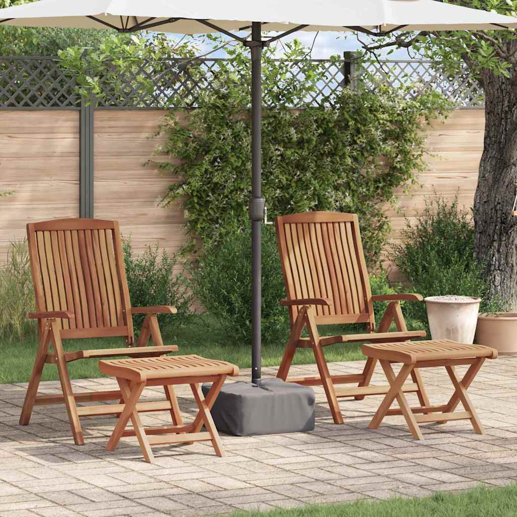 Garten Essgruppe 4 stk. Braun Massivholz Teak