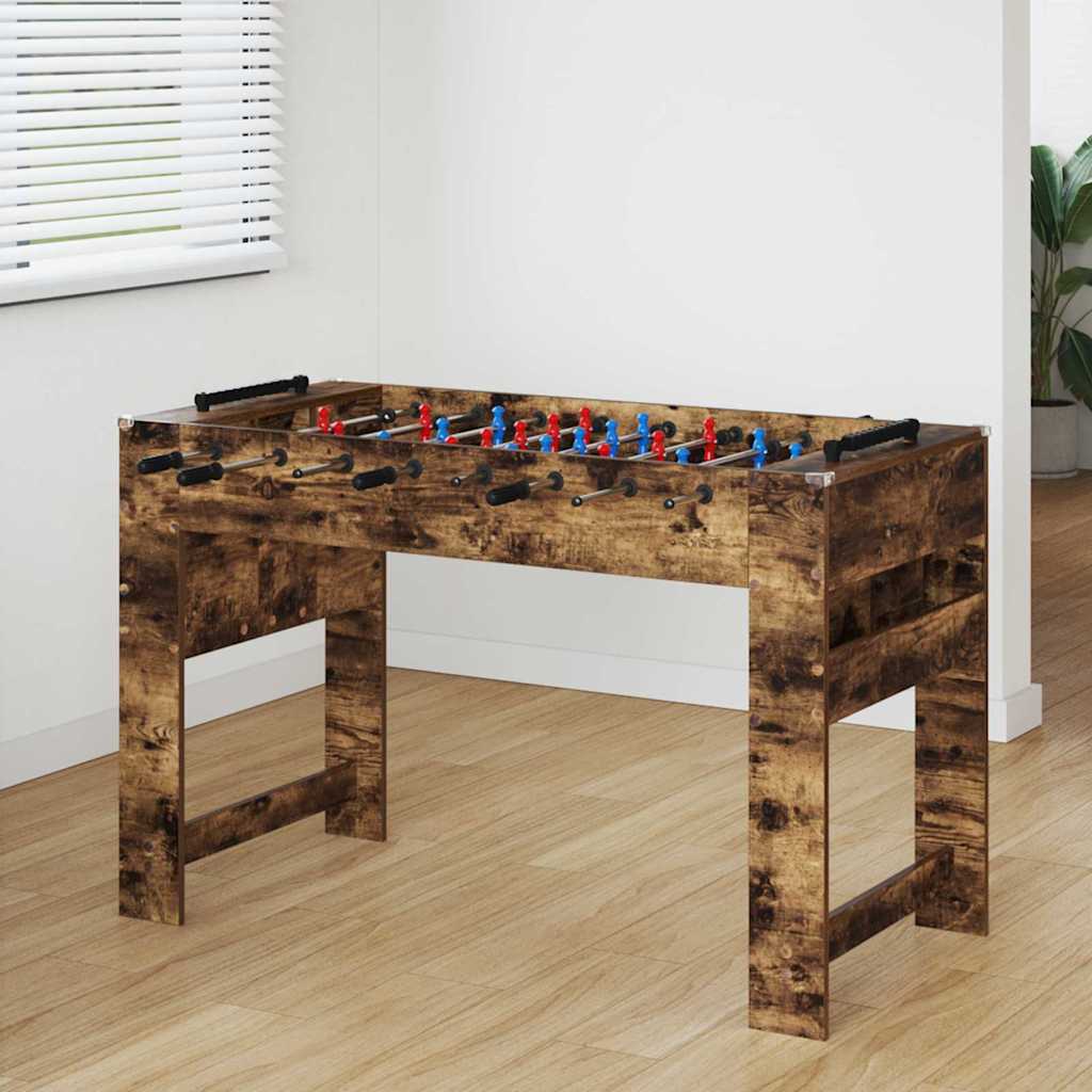 Tischfußballtisch Räuchereiche 125 x 60,5 x 80 cm Holzwerkstoff
