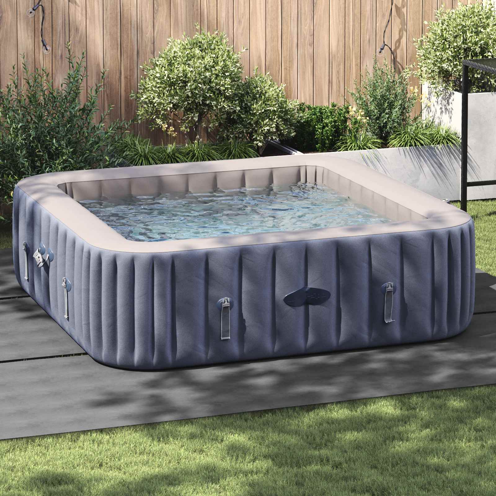 Bodenfolie für Pools 396 x 396 x 0,1 cm Quadratisch Vliesstoff