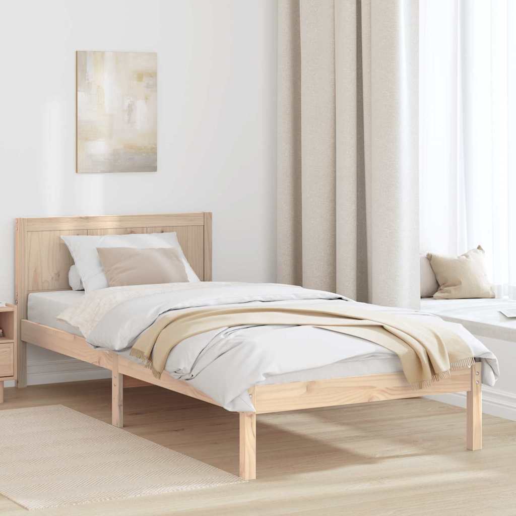 Bettgestell Braun 80 x 200 cm Massivholz Kiefer