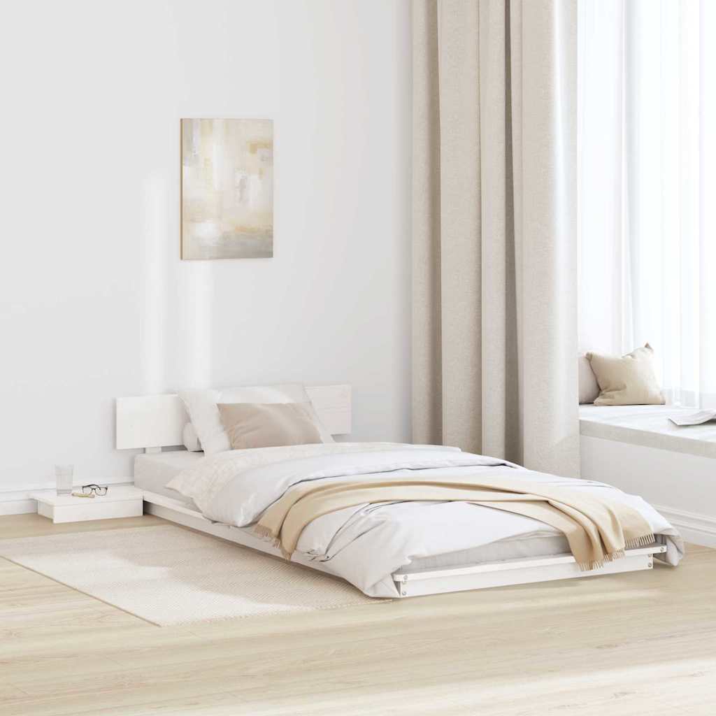 Bettgestell Weiß 90 x 200 cm Holz