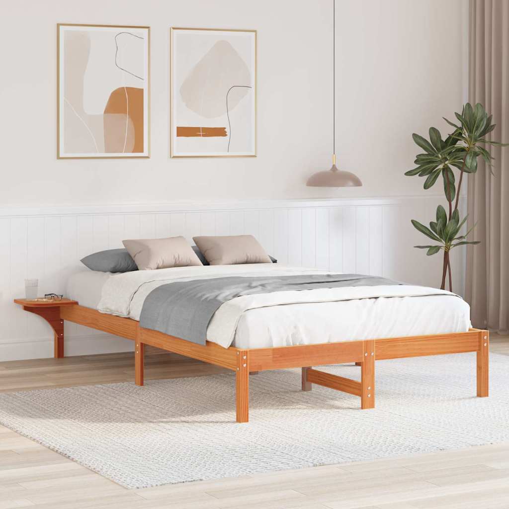 Bettrahmen Wachsbraun 120 x 200 cm Massives Kiefernholz