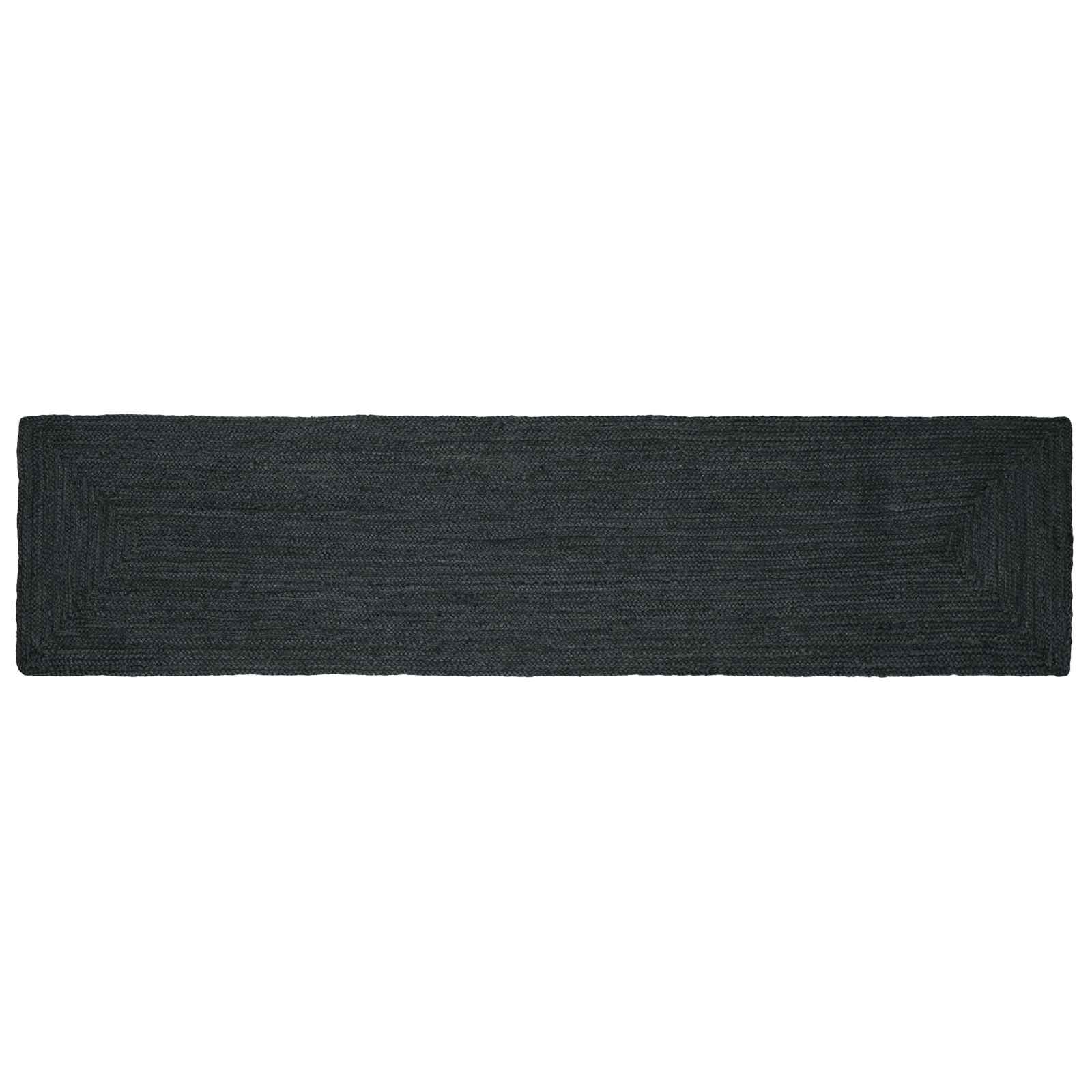 Bereichsteppich Dunkelgrau 60 x 300 cm Jute