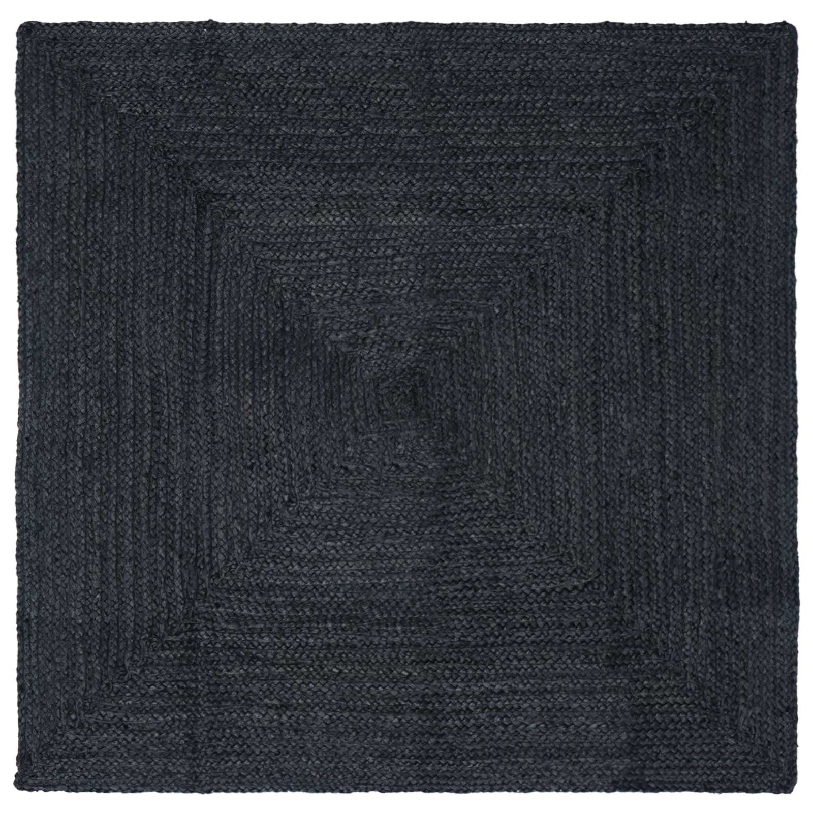 Bereichsteppich Dunkelgrau 120 x 120 cm Jute