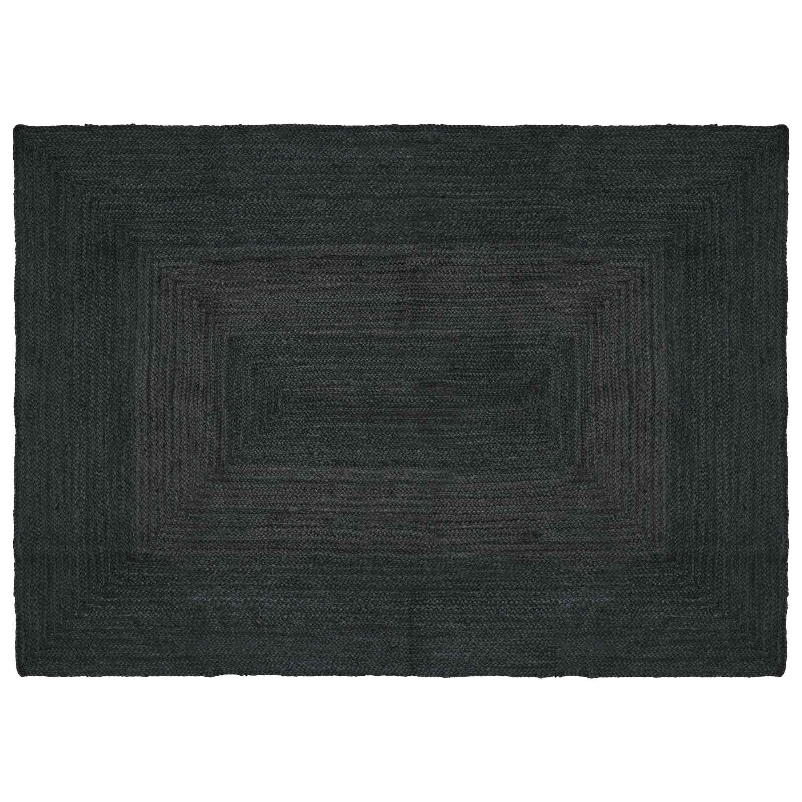 Bereichsteppich Dunkelgrau 120 x 170 cm Jute