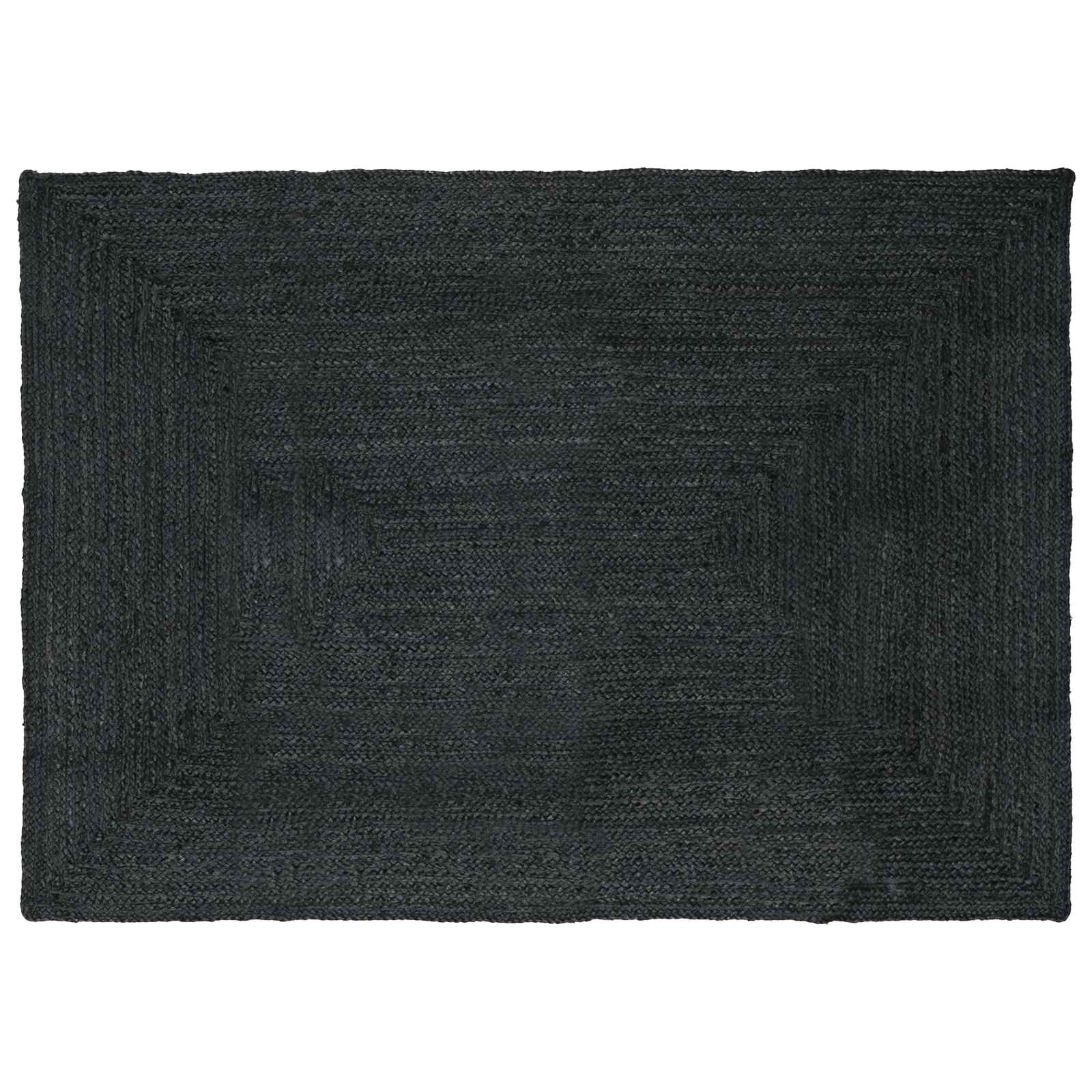 Bereichsteppich Dunkelgrau 240 x 340 cm Jute