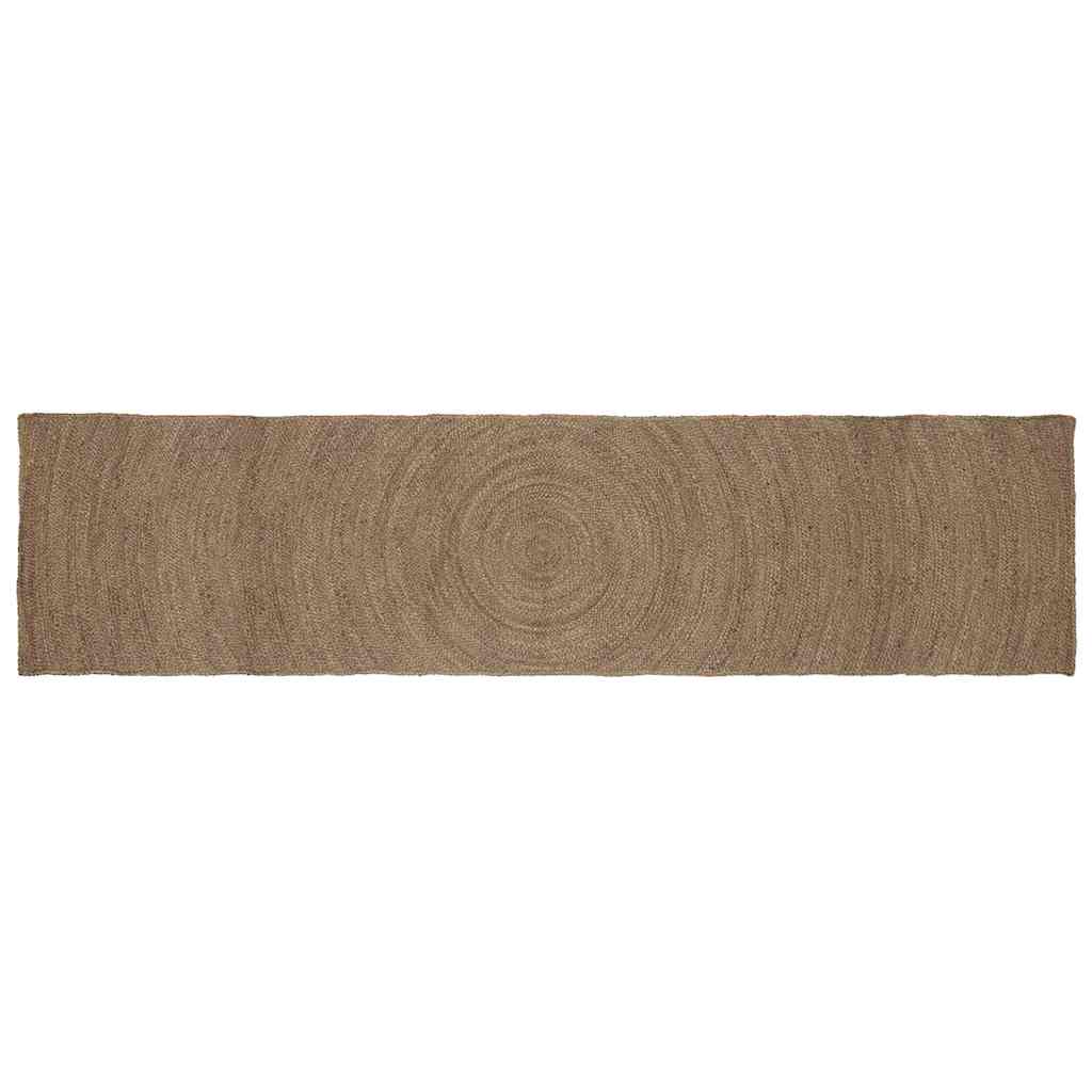Bereichsteppich Grau 80 x 400 cm Jute