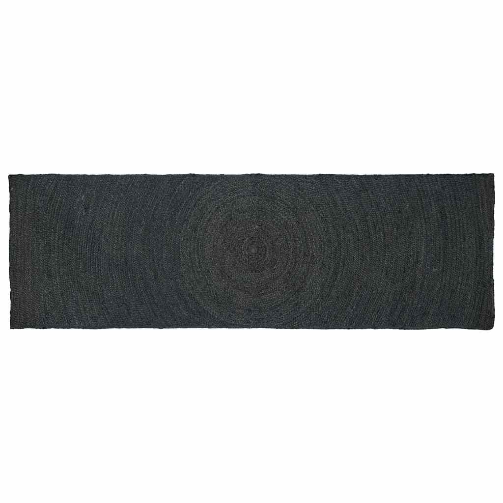 Bereichsteppiche Dunkelgrau 80 x 250 cm Jute