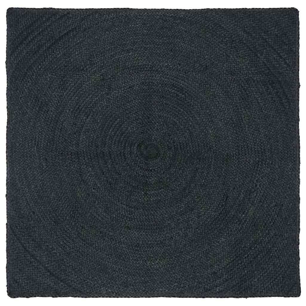 Bereichsteppiche Dunkelgrau 120 x 120 cm Jute