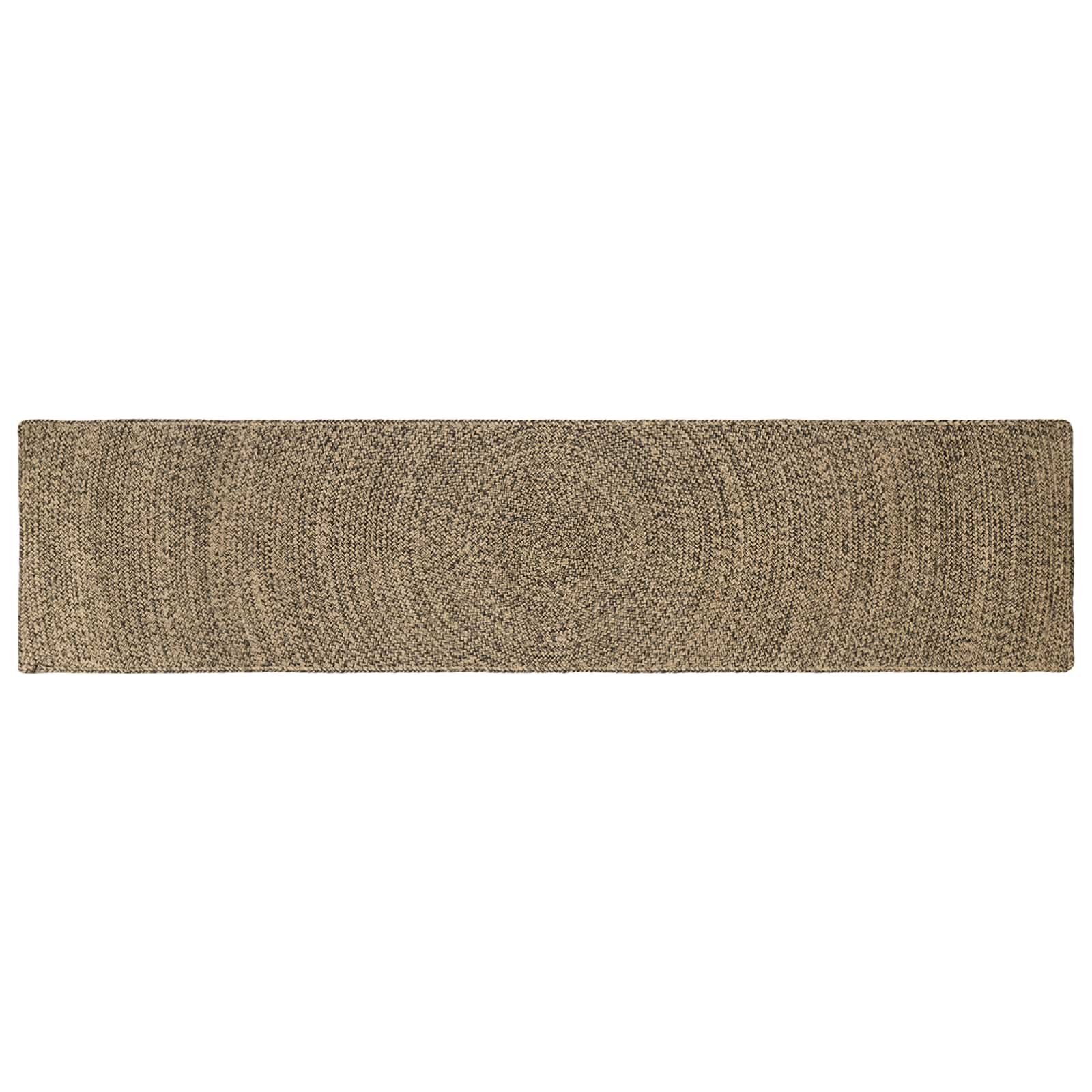 Bereichsteppich Natürlich und Schwarz 60 x 300 cm Jute