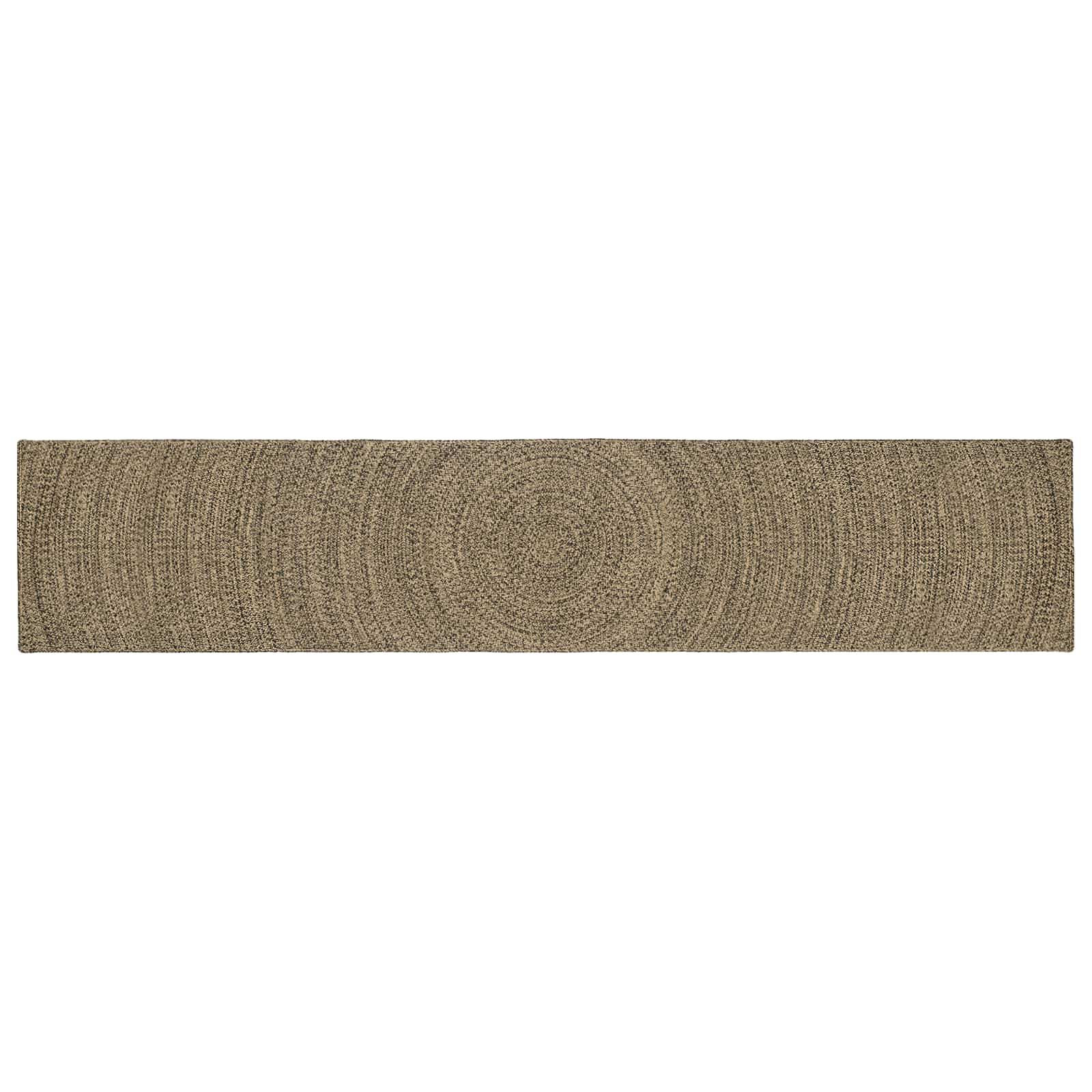 Bereichsteppich Natürlich und Schwarz 60 x 400 cm Jute