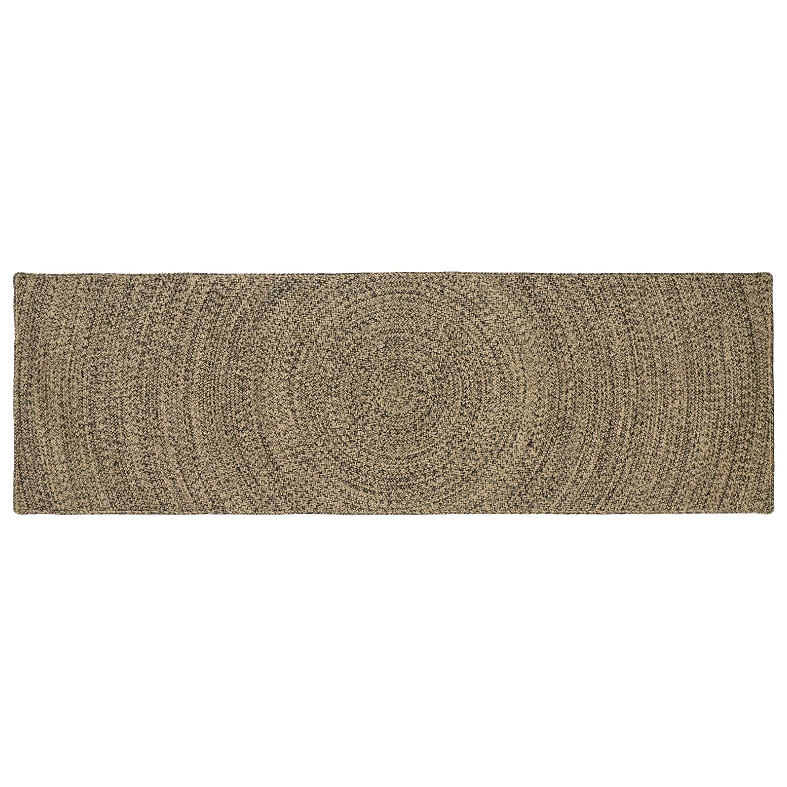 Bereichsteppich Natürlich und Schwarz 80 x 200 cm Jute