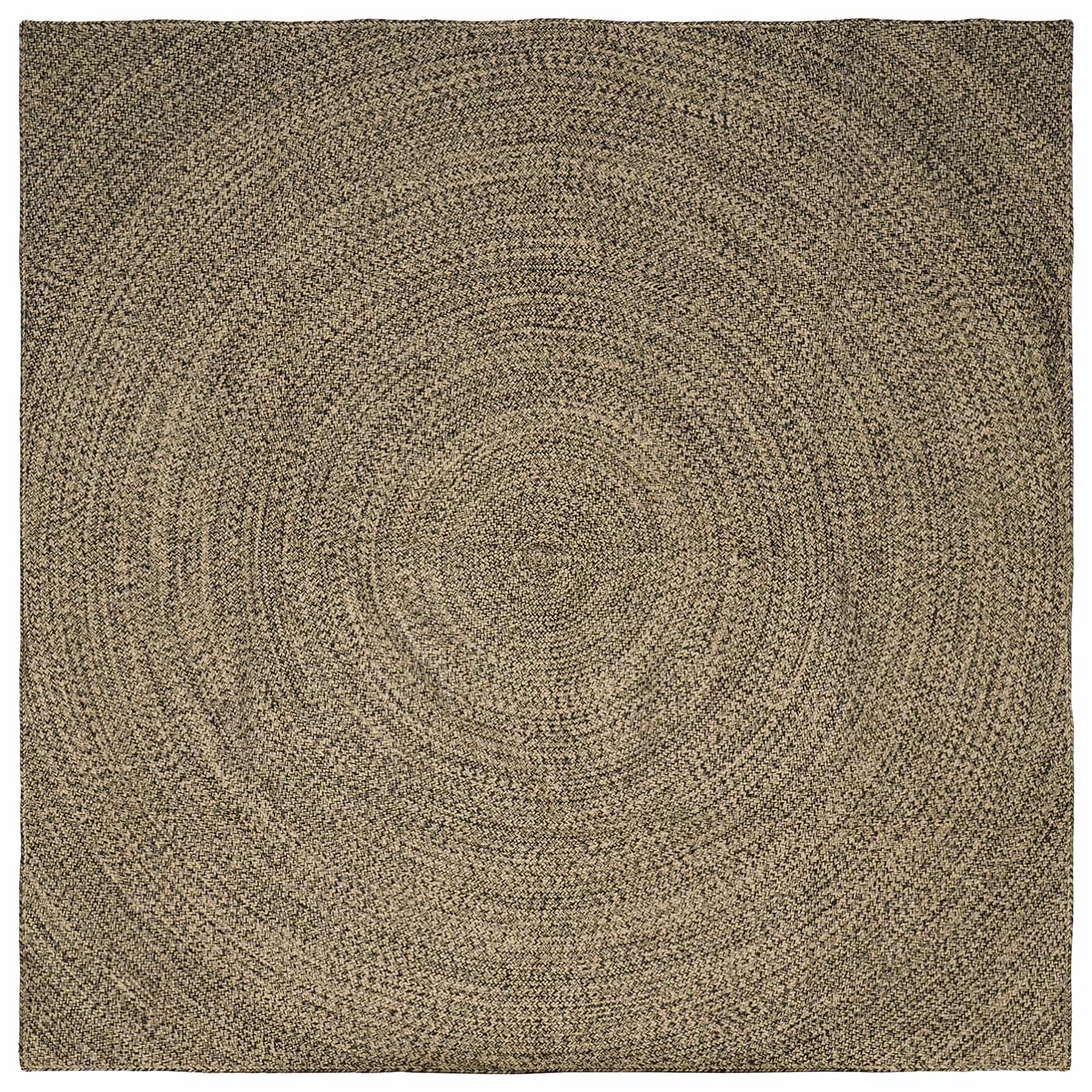 Bereichsteppich Natürlich und Schwarz 200 x 200 cm Jute