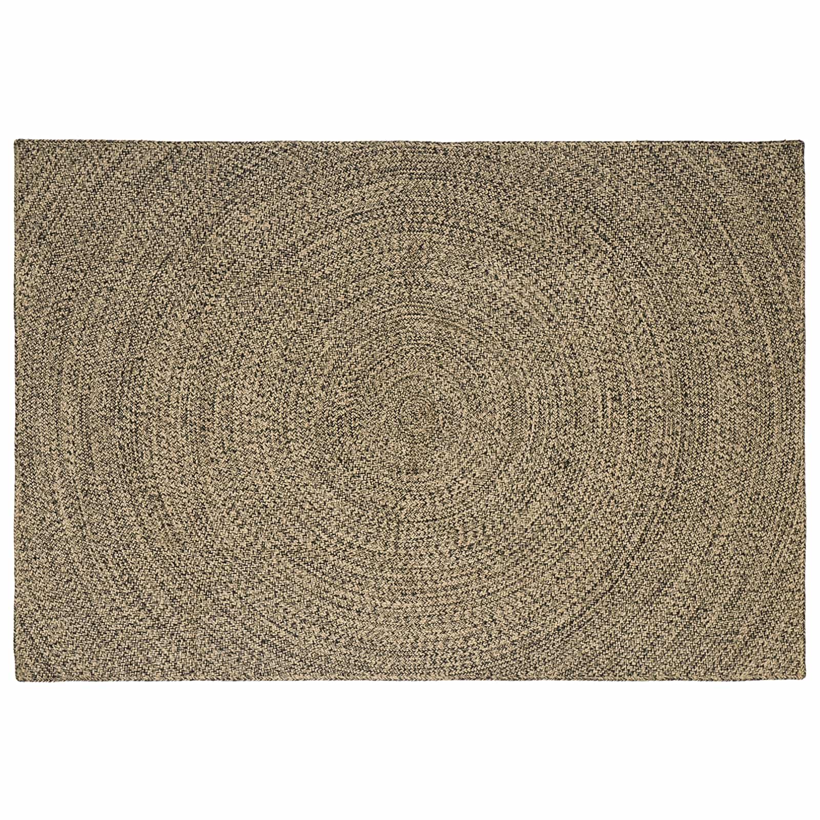 Bereichsteppich Natürlich und Schwarz 240 x 340 cm Jute
