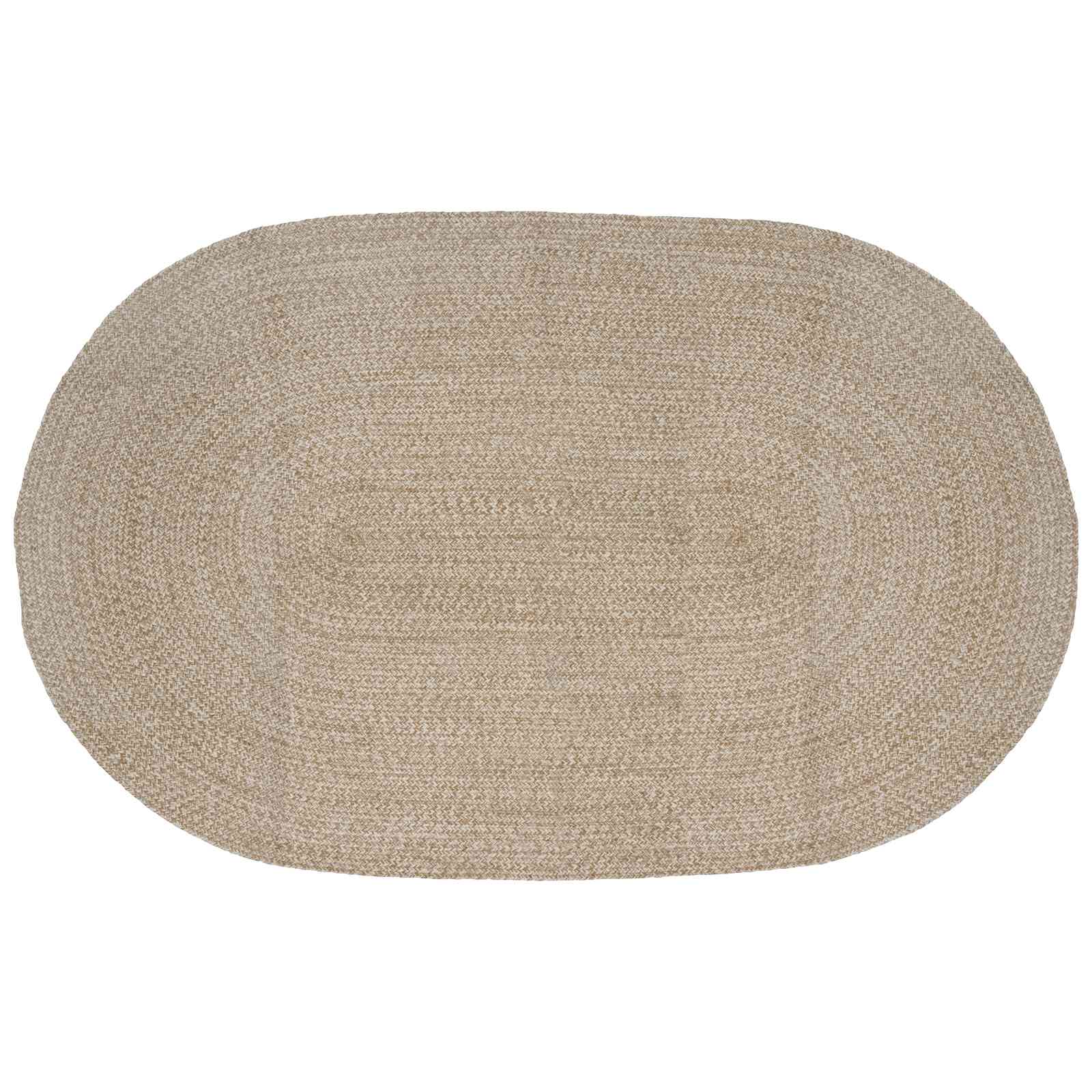 Bereichsteppich Weiß 205 x 305 cm Jute