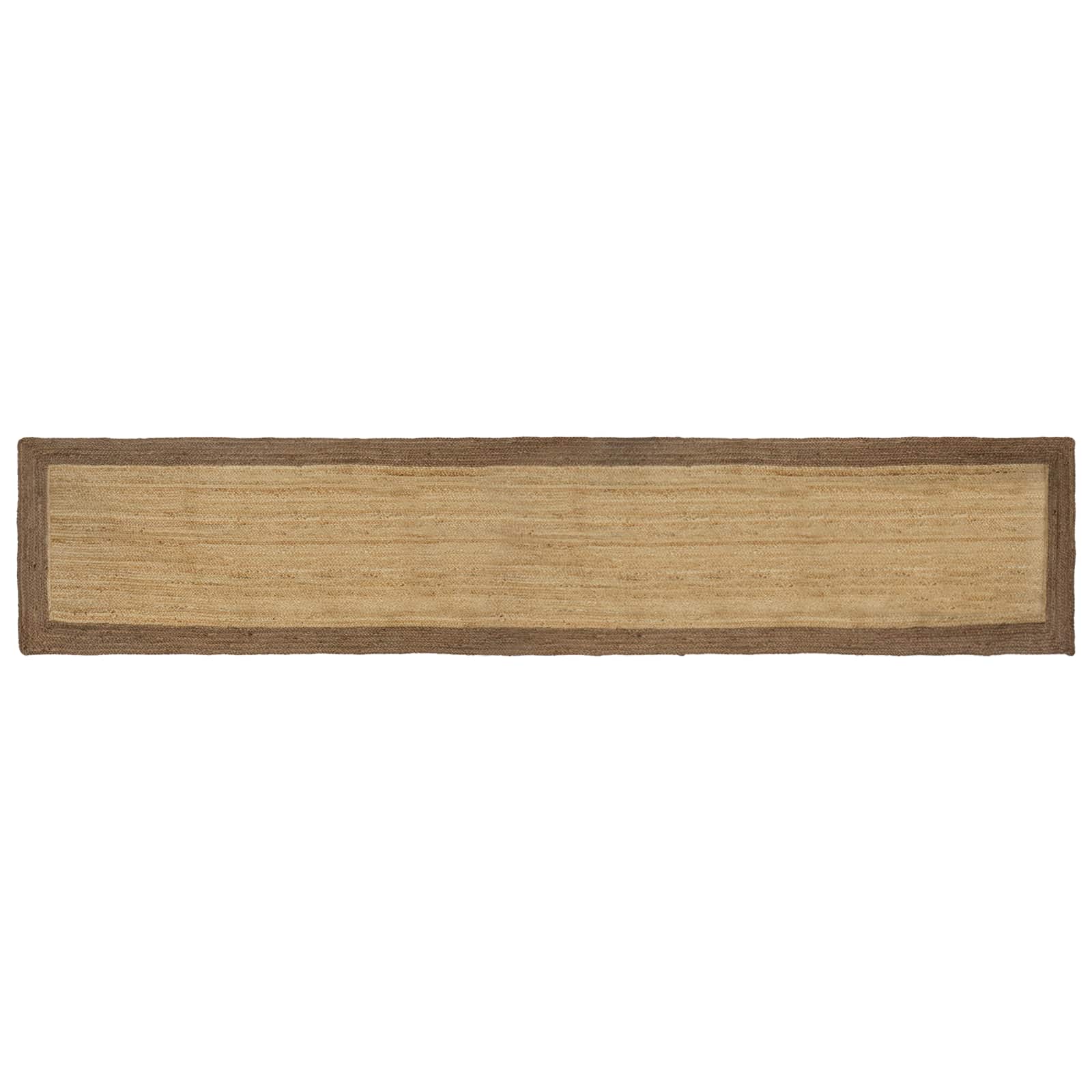 Bereichsteppich Grau 60 x 400 cm Jute