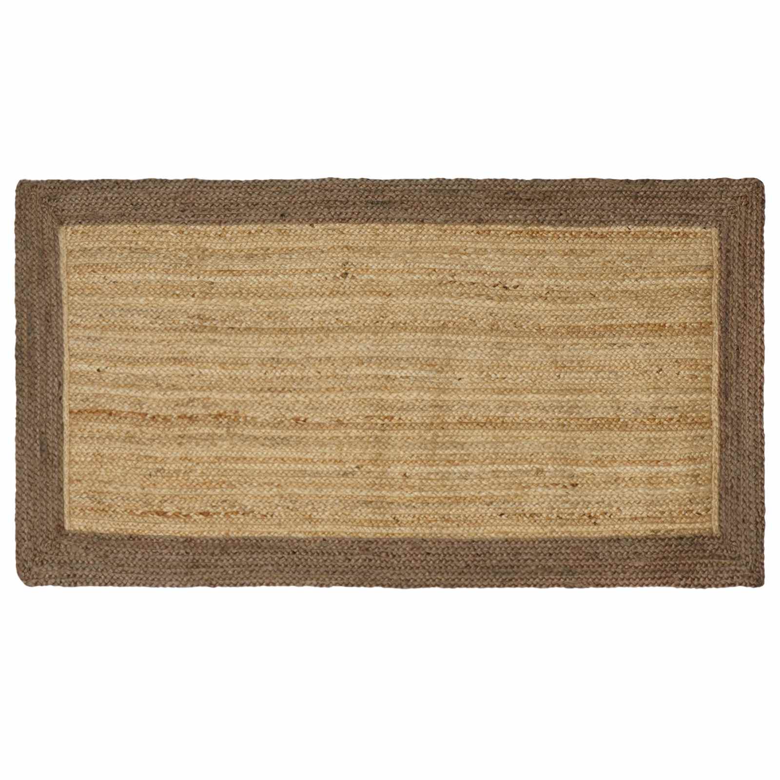 Bereichsteppich Grau 80 x 150 cm Jute