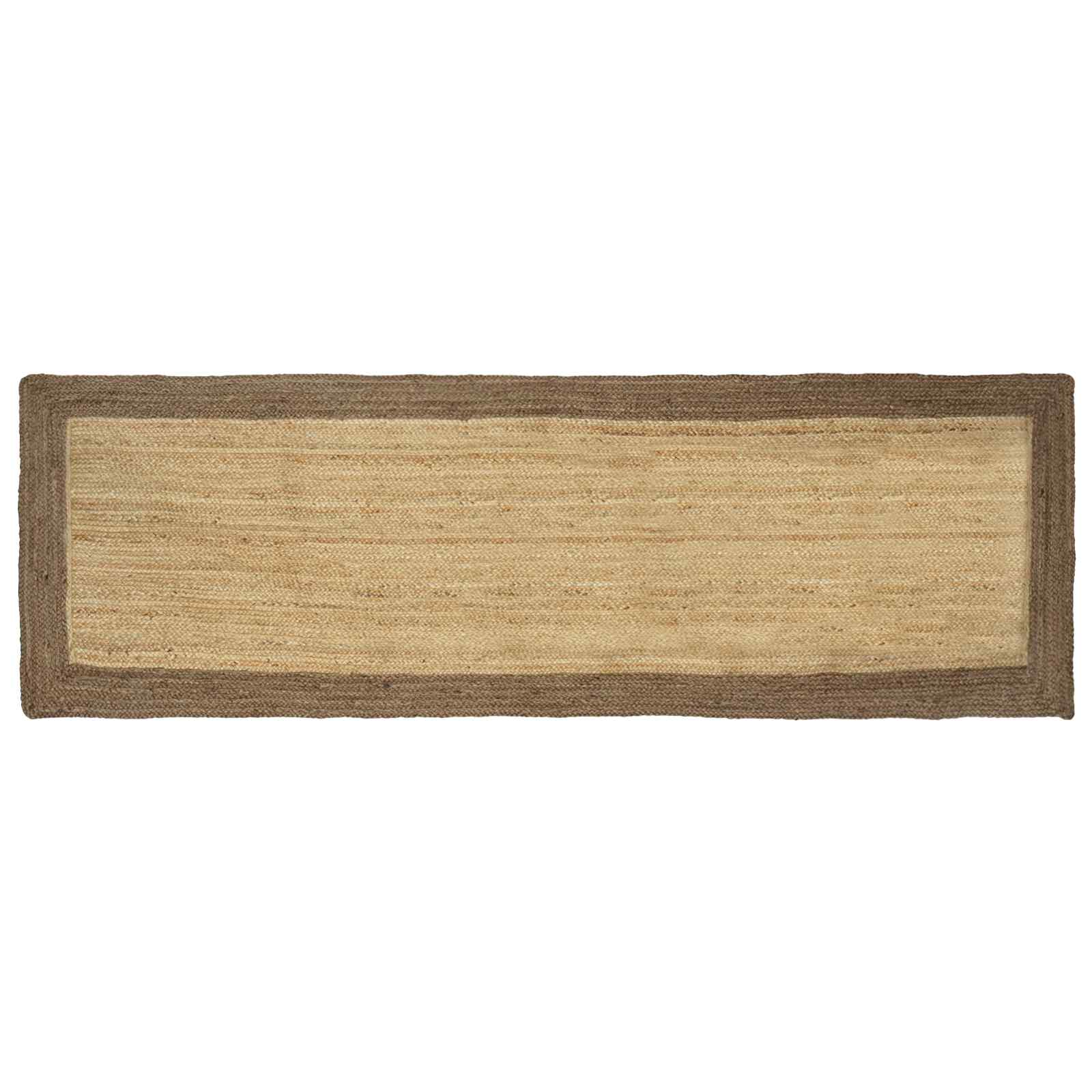 Bereichsteppich Grau 80 x 300 cm Jute