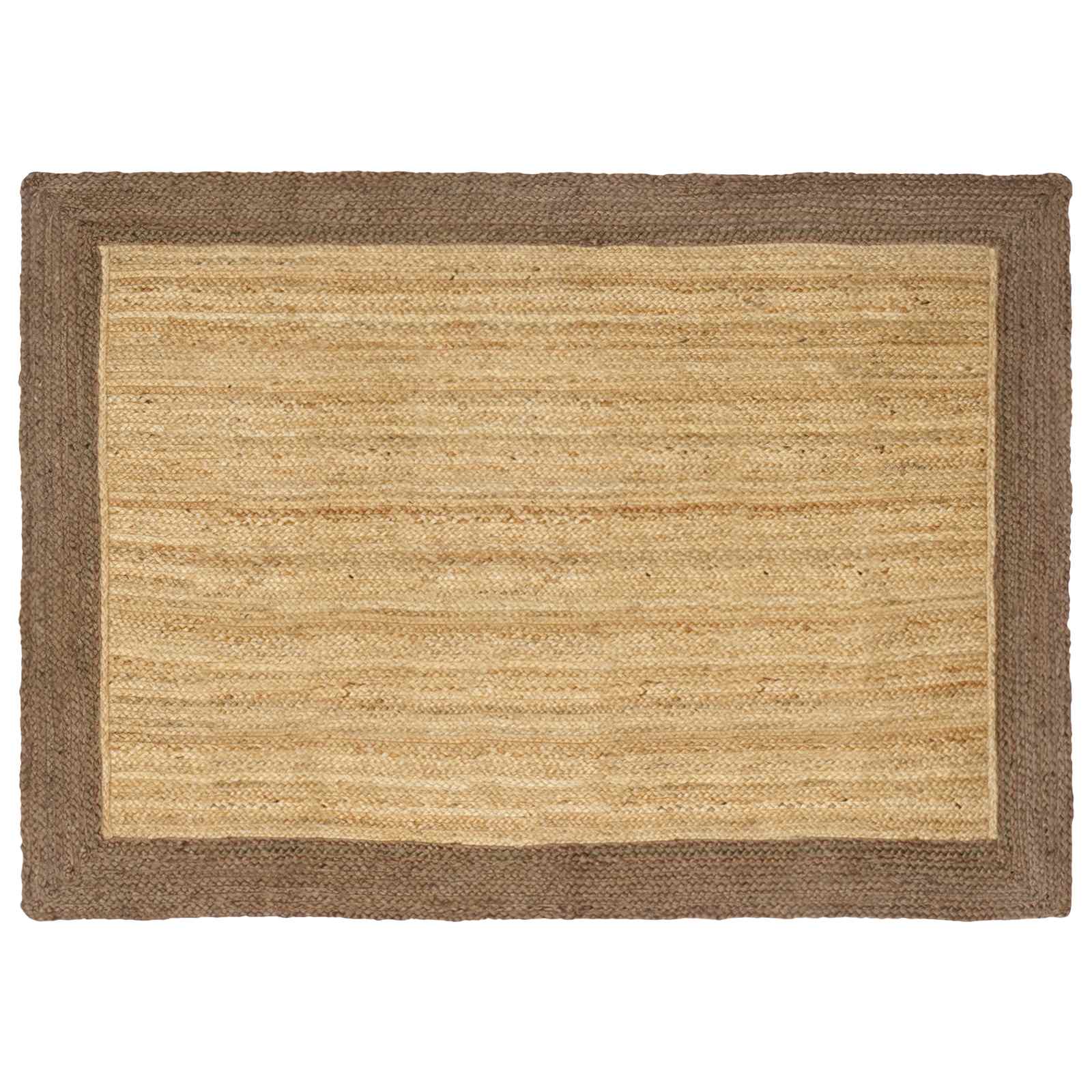 Bereichsteppich Grau 140 x 200 cm Jute