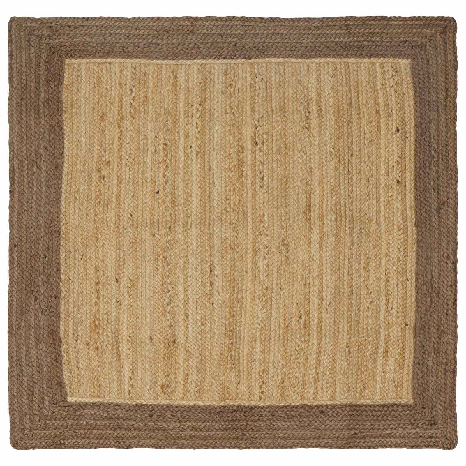 Bereichsteppich Grau 160 x 160 cm Jute