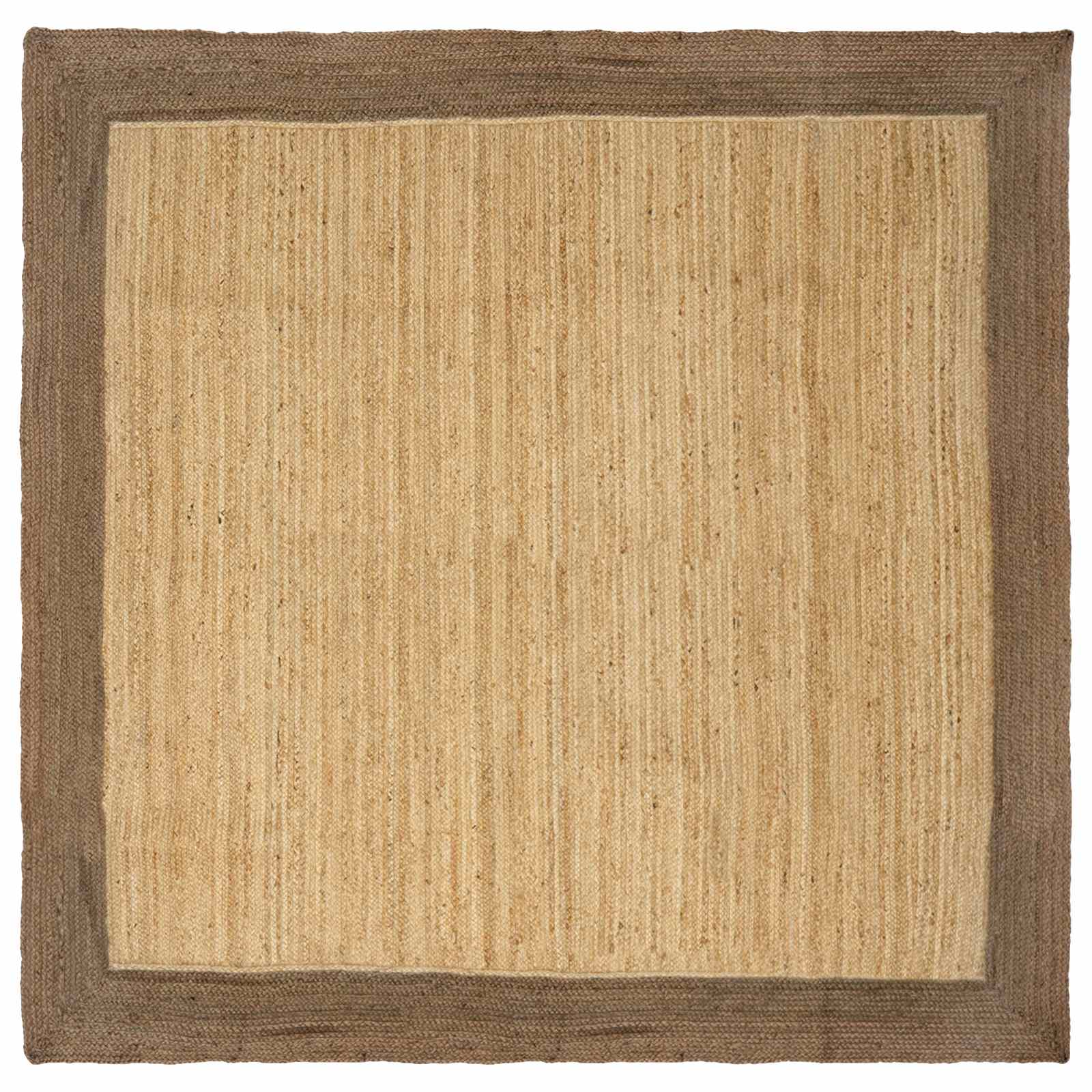 Bereichsteppich Grau 240 x 240 cm Jute