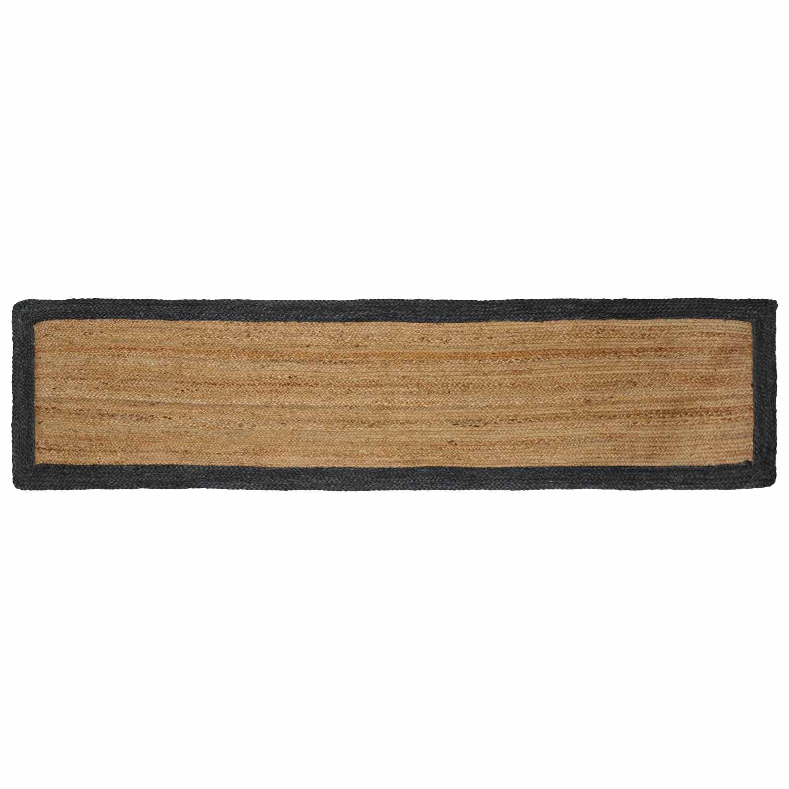 Bereichsteppich Dunkelgrau 60 x 300 cm Jute